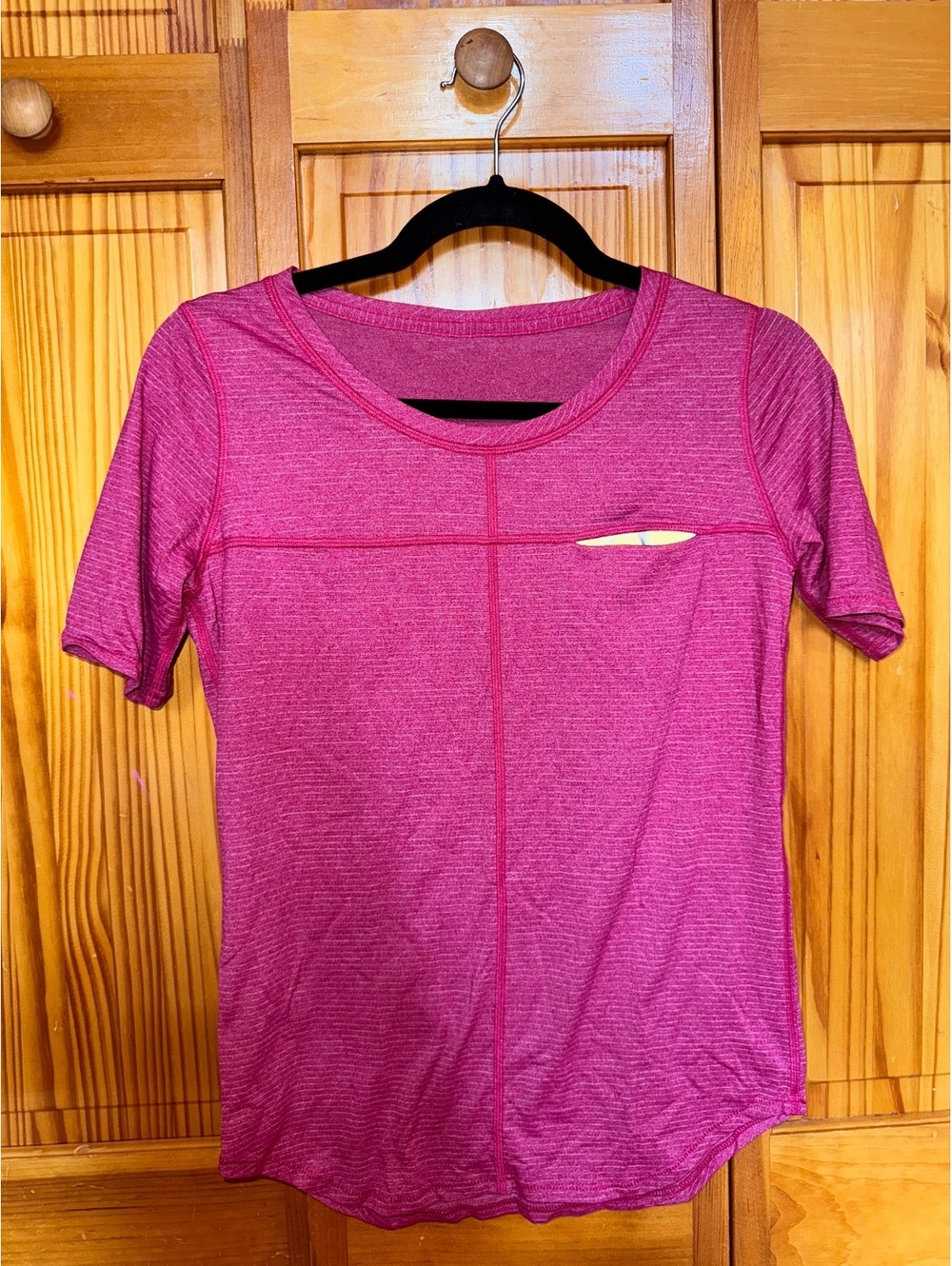 Lululemon Magenta short sleeve athletic top